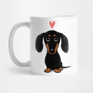 Black and Tan Dachshund with Heart Mug